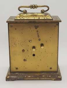 Swiza 8 Brass travel clock - not working and damage to casing - as per photo