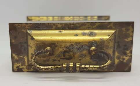 Swiza 8 Brass travel clock - not working and damage to casing - as per photo
