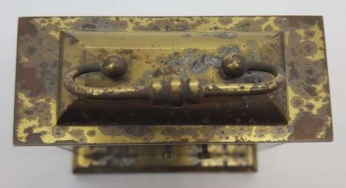 Swiza 8 Brass travel clock - not working and damage to casing - as per photo