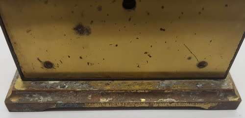 Swiza 8 Brass travel clock - not working and damage to casing - as per photo