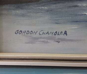 Original acrylic painting in frame by Gordon Chandler - 82 x 58cm with frame - as per photo