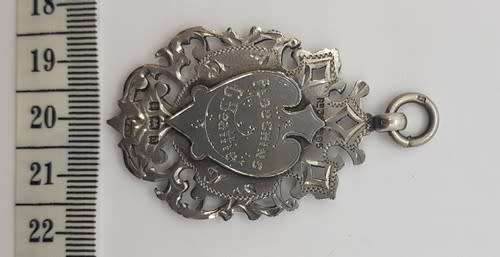 Antique Hallmark Silver 1900 medal to G. Beattie  - as per scan