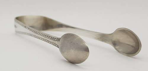 Victorian Sterling Silver Sugar Tongs Brights Cut, Hallmarked Sterling 1877 weight 48g as per photo