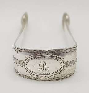 Victorian Sterling Silver Sugar Tongs Brights Cut, Hallmarked Sterling 1877 weight 48g as per photo