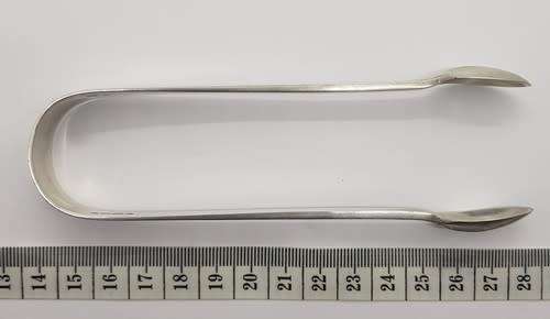 Victorian Sterling Silver Sugar Tongs Brights Cut, Hallmarked Sterling 1877 weight 48g as per photo