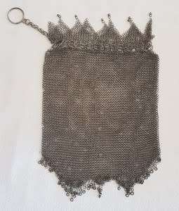 Vintage Sterling Silver Chain Mail Mesh Purse weight 103g as per photo
