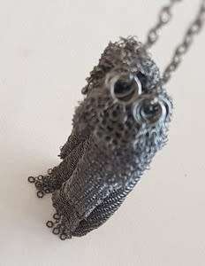 Vintage Sterling Silver Chain Mail Mesh Purse weight 103g as per photo