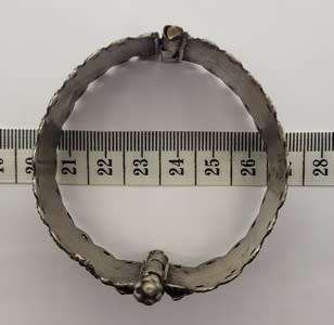 Vintage 90% Silver Cuff Bangle with screw in pin weight 48g as per photo