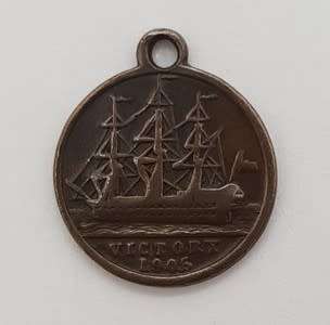 Victory 1905 medallion made from the copper from the Nelson Centenary as per photo