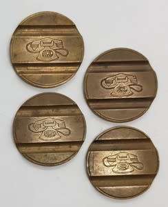 Lot of 4 Get Tone Telefonico tokens - as per photo