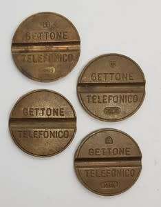 Lot of 4 Get Tone Telefonico tokens - as per photo
