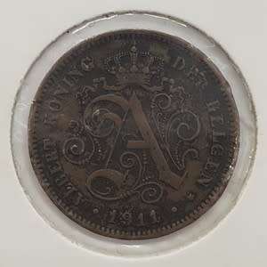 1911 Belgium Eendracht Maakt Macht 2 Cent -  as per photo