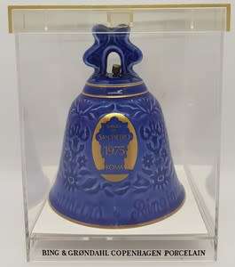 Set of 3 Bing and Grondahl , Copenhagen Porcelain Bells in original casings - as per photo