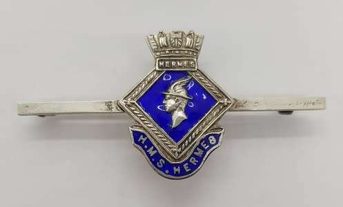 HMS Hermis Silver sweetheart brooch - as per photo