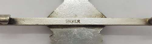HMS Hermis Silver sweetheart brooch - as per photo