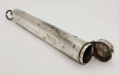 Hallmark Silver pipe mouthpiece holder weight 17.2g - as per photo