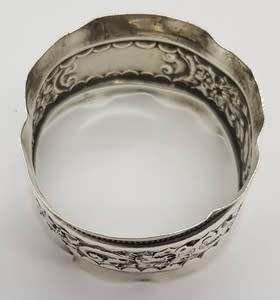 Silver serviette ring - no markings - as per photo