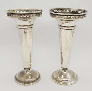 Pair of EPNS candle holders - as per photo