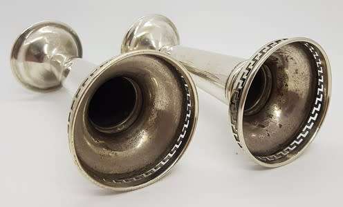 Pair of EPNS candle holders - as per photo