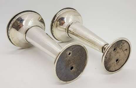 Pair of EPNS candle holders - as per photo