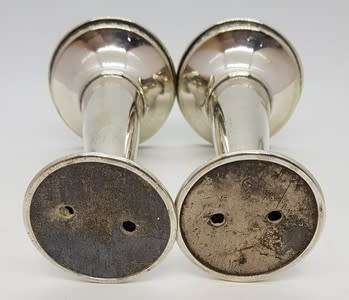 Pair of EPNS candle holders - as per photo