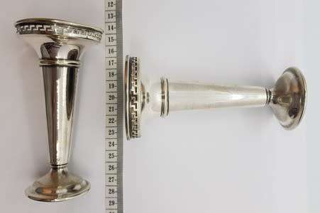 Pair of EPNS candle holders - as per photo