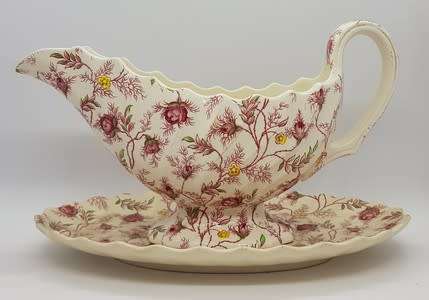 Copeland Spode Rosebud Chintz 1920s gravy boat - as per photo