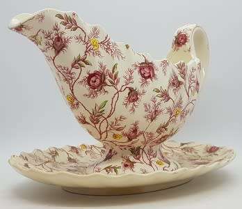Copeland Spode Rosebud Chintz 1920s gravy boat - as per photo