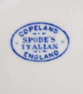 Pair of Copeland Spode Italian salad bowls - one bowl chip repaired - as per photo