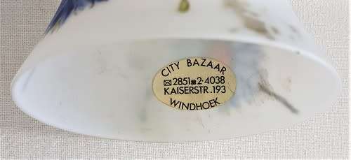 Pair of glass flower pattern bells made in Italy as per photo