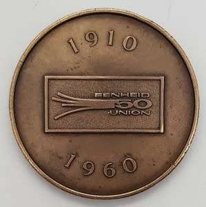 1910/1960 Eenheid 50 Year Union medallion - as per photo