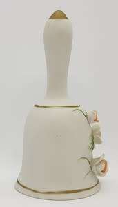 Ceramic bell with handmade flowers - as per photo