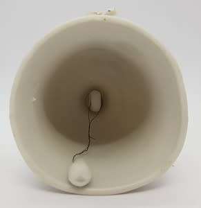 Ceramic bell with handmade flowers - as per photo