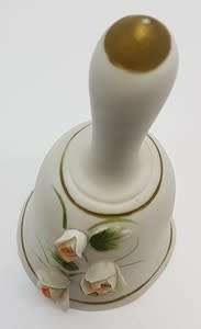 Ceramic bell with handmade flowers - as per photo