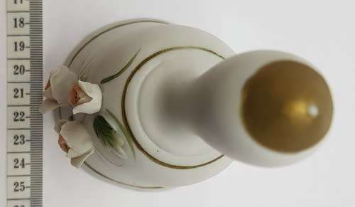 Ceramic bell with handmade flowers - as per photo