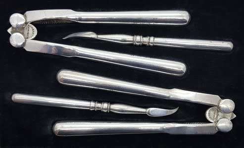 Silver plated Nutcracker set in box - as per photo