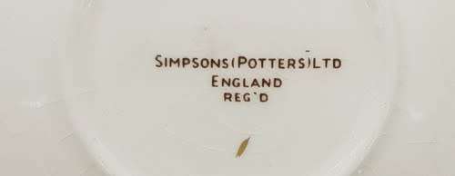 Simpsons Potters Ambassador Ware Dematisse tea cup and saucer made in England as per photo