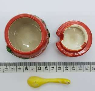 Hand painted mustard pot - as per photo