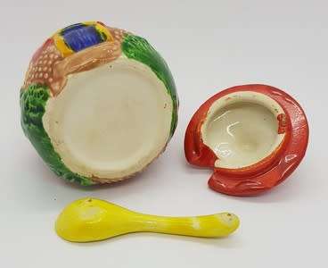 Hand painted mustard pot - as per photo