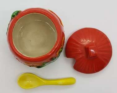 Hand painted mustard pot - as per photo
