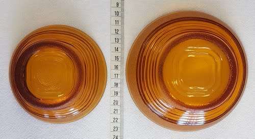 21 piece Duralex tea cups, espresso cups and dessert bowls made in France as per photo