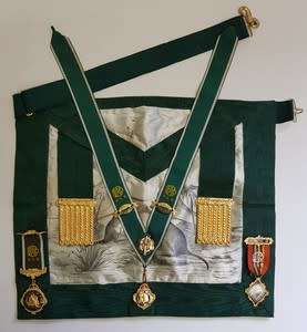 RAOB Apron, neck piece 2 jewels dating from 1960`s as per photo
