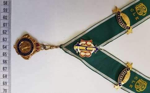 RAOB Apron, neck piece 2 jewels dating from 1960`s as per photo
