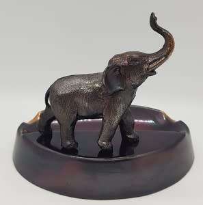 Pair of metal wildlife Ashtrays as per photo