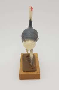 1968 Plastic Ostrich figurine on wooden base- as per photo