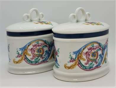 Pair of Vintage Palais de Versailles cottonwool holders as per photo