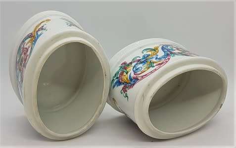 Pair of Vintage Palais de Versailles cottonwool holders as per photo
