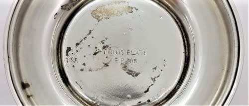 Silver plated Lois plate EPNS sweet dish with glass inner as per photo