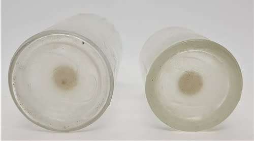 Pair of vintage perfume bottles height 13cm  and 9cm - as per photo