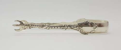 Hallmarked 925 sterling silver sugar tongs weight 16.25g as per photo